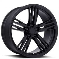 20" Staggered Chevy Camaro 1LE Wheels FR 35 Satin Black OEM Replica Flow Formed Rims
