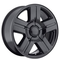 22" Chevy Silverado/Suburban Wheels 258 Texas Edition Gloss Black OEM Replica Rims 