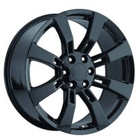 20" GMC Denali / Escalade Wheels FR 40 Gloss Black OEM Replica Rims 