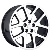 20" Dodge LX Viper Wheels FR 64 Black Machined OEM Replica Rims 