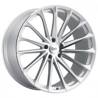 17" Ohm Wheels Proton Silver With Mirror Face Rotary Forged Rims
