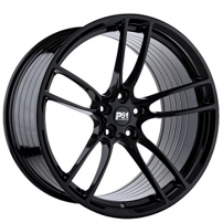 19" Staggered P51 Wheels 101RF Gloss Black Flow Form Rims