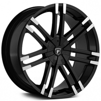 18" Pinnacle Wheels P88 Valenti Gloss Black Machined Tip Rims
