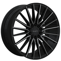 17" Ravetti Wheels M18 Black Milled Rims