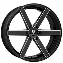 26" Ravetti Wheels M3 Black with Milled Spokes Rims