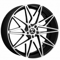 20" Ravetti Wheels M5 Black with Machined Face Rims