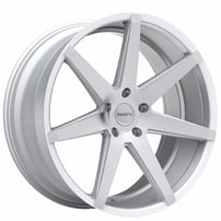 22" Staggered Ravetti Wheels M7 Silver with Brushed Face Rims