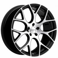 18" Ravetti Wheels M8 Black with Machined Face Rims