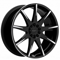 20" Ravetti Wheels M9 Black with Machined Face Rims