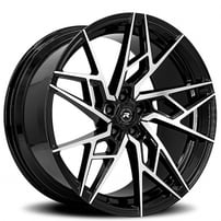 20" Renzo Wheels Ascari Gloss Black Machined Rims 