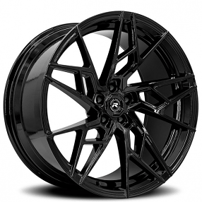 22" Renzo Wheels Ascari Gloss Black Rims 