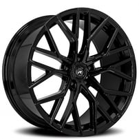 20" Staggered Renzo Wheels Cota Gloss Black Rims 