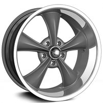 18" Staggered Ridler Wheels 695 Grey with Machined Lip Rims 