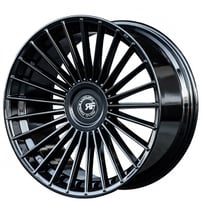 24" Staggered Road Force Wheels RF22 Gloss Black Face Rims