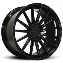 22" Staggered Road Force Wheels RF15 Gloss Black Rims