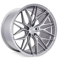 20" Staggered Rohana Wheels RFX17 Brushed Titanium Flow Formed Rims