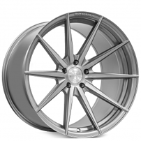 20" Staggered Rohana Wheels RFX1 Brushed Titanium Flow Formed Rims