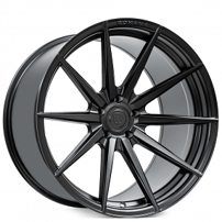 20" Staggered Rohana Wheels RFX1 Matte Black Flow Formed Rims