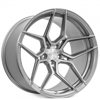 20" Staggered Rohana Wheels RFX11 Brushed Titanium Flow Formed Rims