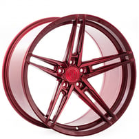 20" Staggered Rohana Wheels RFX15 Gloss Red Flow Formed Rims