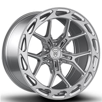 20" Staggered Rohana Wheels RFX19 Machined Silver Flow Formed Rims