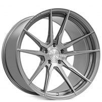 20" Staggered Rohana Wheels RFX2 Brushed Titanium Flow Formed Rims