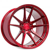20" Staggered Rohana Wheels RFX2 Gloss Red Flow Formed Rims