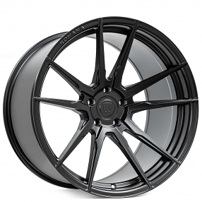 20" Staggered Rohana Wheels RFX2 Matte Black Flow Formed Rims