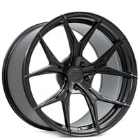 19" Staggered Rohana Wheels RFX5 Matte Black Flow Formed Rims