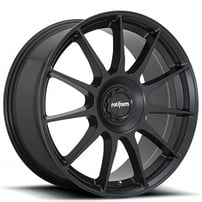 17" Rotiform Wheels R168 DTM Satin Black Rims