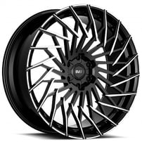 24" Savini Forged Wheels SV.1 X5 Gloss Black with Brushed Accent Monoblock Forged Rims
