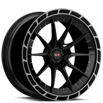 20" Staggered Savini Forged Wheels SV.1 R1 Gloss Black with Double Dark Tint Monoblock Forged Rims