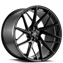 22" Staggered Savini Wheels SV-F6 Gloss Black Flow Formed Rims