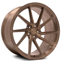 20" Staggered Stance Wheels SF01 Brushed Bronze True Directional Flow Formed Rims