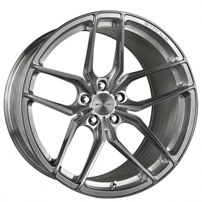 22" Staggered Stance Wheels SF03 Brush Titanium Flow Formed Rims