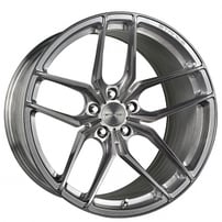 20" Staggered Stance Wheels SF03 Brush Titanium Flow Formed Rims