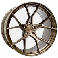 20" Staggered Stance Wheels SF07 Brushed Dual Bronze Flow Formed Rims
