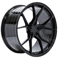 19/20" Staggered Stance Wheels SF07 Gloss Black Corvette Flow Formed Rims