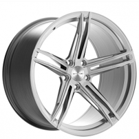 19" Staggered Stance Wheels SF08 Brushed Silver Flow Formed Rims
