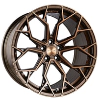 20" Staggered Stance Wheels SF10 Brushed Dual Bronze Flow Formed Rims