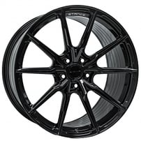 20" Staggered Stance Wheels SF11 Gloss Black Flow Formed Rims
