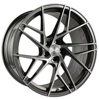 20" Staggered Stance Wheels SF12 Brushed Dual Gunmetal Flow Formed Rims