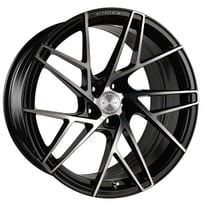 20" Staggered Stance Wheels SF12 Dual Black Flow Formed Rims
