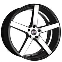20" STR Wheels 607 Black Machine Rims