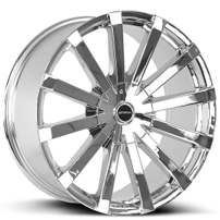 24" Strada Wheels Gabbia Chrome Rims 