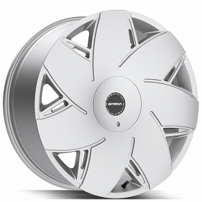 24" Strada Wheels Turbina Brushed Face Silver Rims
