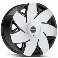 24" Strada Wheels Turbina Gloss Black Machined Rims