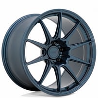 18" Staggered TSW Wheels Kemora Gloss Dark Blue Flow Formed Rims