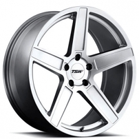 20x8.5" TSW Wheels Ascent Matte Titanium Silver Rims (5x114/112/120, +40mm) 