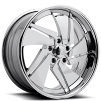 24" U.S. Mags Forged Wheels Phantom US473 Polished with Clear Coat Tuckin Series Rims 